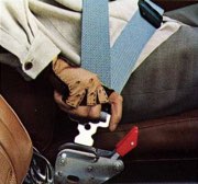 Volvo seat belt lock